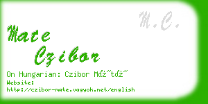 mate czibor business card